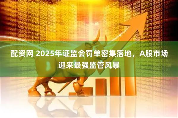 配资网 2025年证监会罚单密集落地，A股市场迎来最强监管风暴