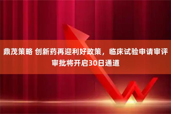 鼎茂策略 创新药再迎利好政策，临床试验申请审评审批将开启30日通道
